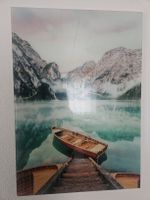 Wandglasbild Alu-Dibond Bild Lago di Braies 70cm×100cm