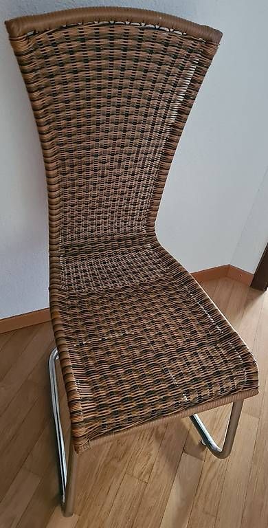 Sedie: 4 Stk Freischwinger Stühle. Rattan-Chrom – Usato da kuessnacht am rigi venduto da IceFan 1