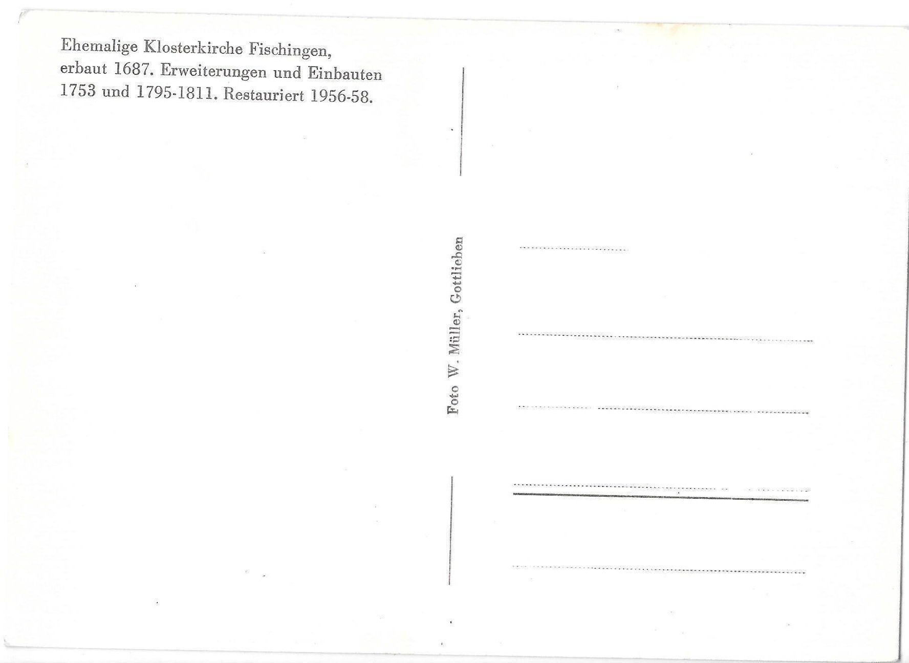 Cartes postales: Fischingen Ehemalige Klosterkirche – D'occasion à Olten par clotaldi 1