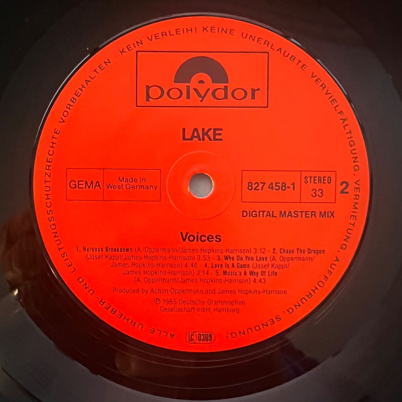 Dischi in vinile: Lake - Voices / 1. D-Press. 1985 – Usato da Gais venduto da soundcave57 4