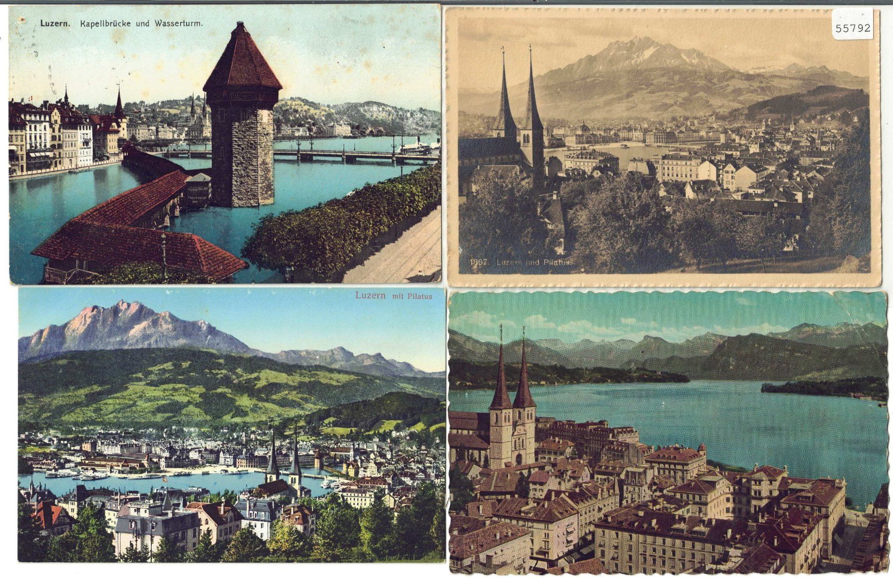 Cartoline postali: 4 AK - Luzern – Usato da Ettingen venduto da Kartenplanet