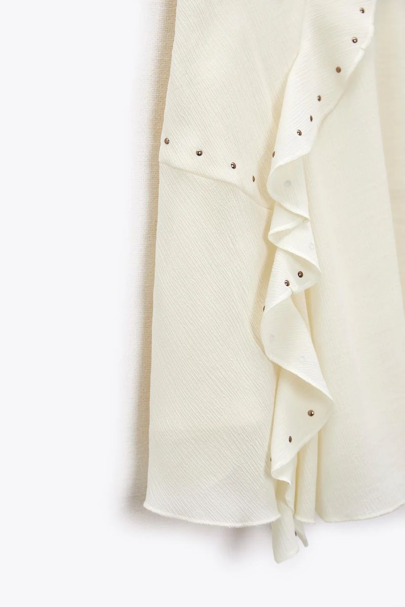 Zara Gonne: Zara White Ruffles Skirt – Nuovo e nell'imballaggio originale da Basel venduto da 1moonstar 1