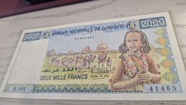 Seltene Banknote 2000 Francs Djibouti - Sammlerstueck neu 🇨