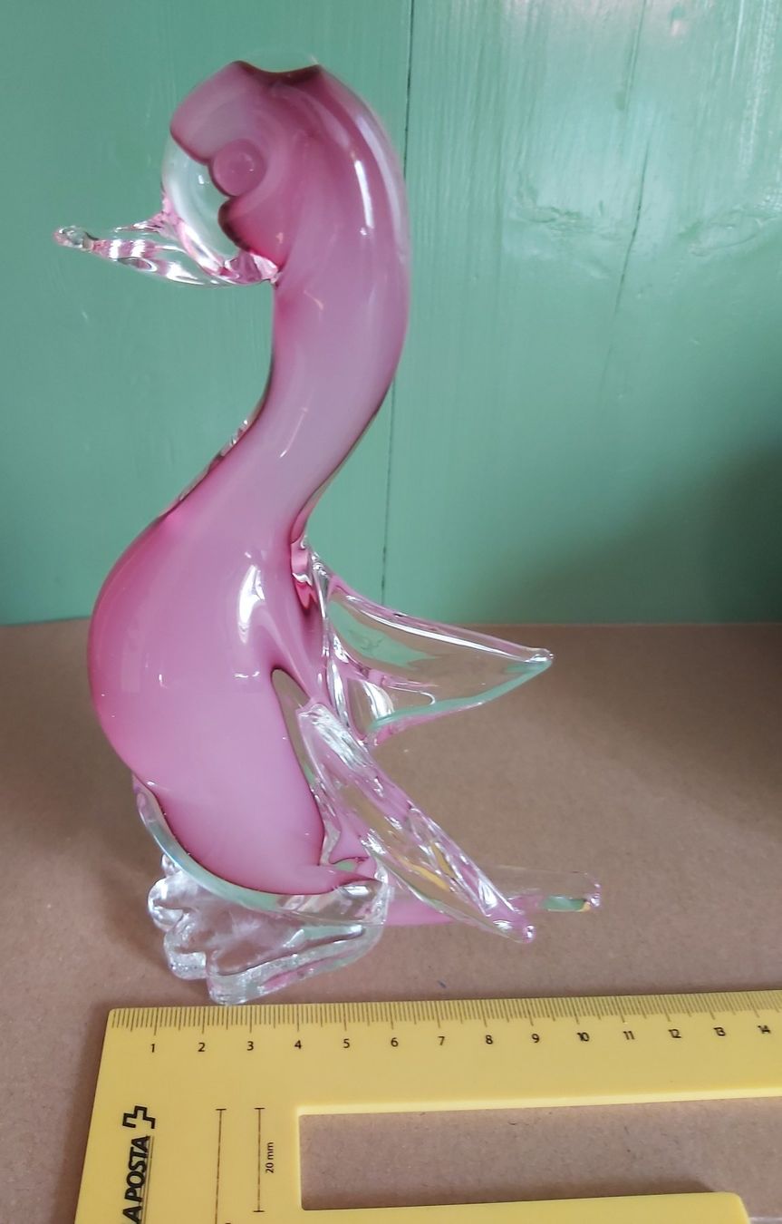 Murano Figuren: Versand möglich! Murano Glas, Ente, Schwan, rosa – Gebraucht aus Winterthur von Goldpipau 8
