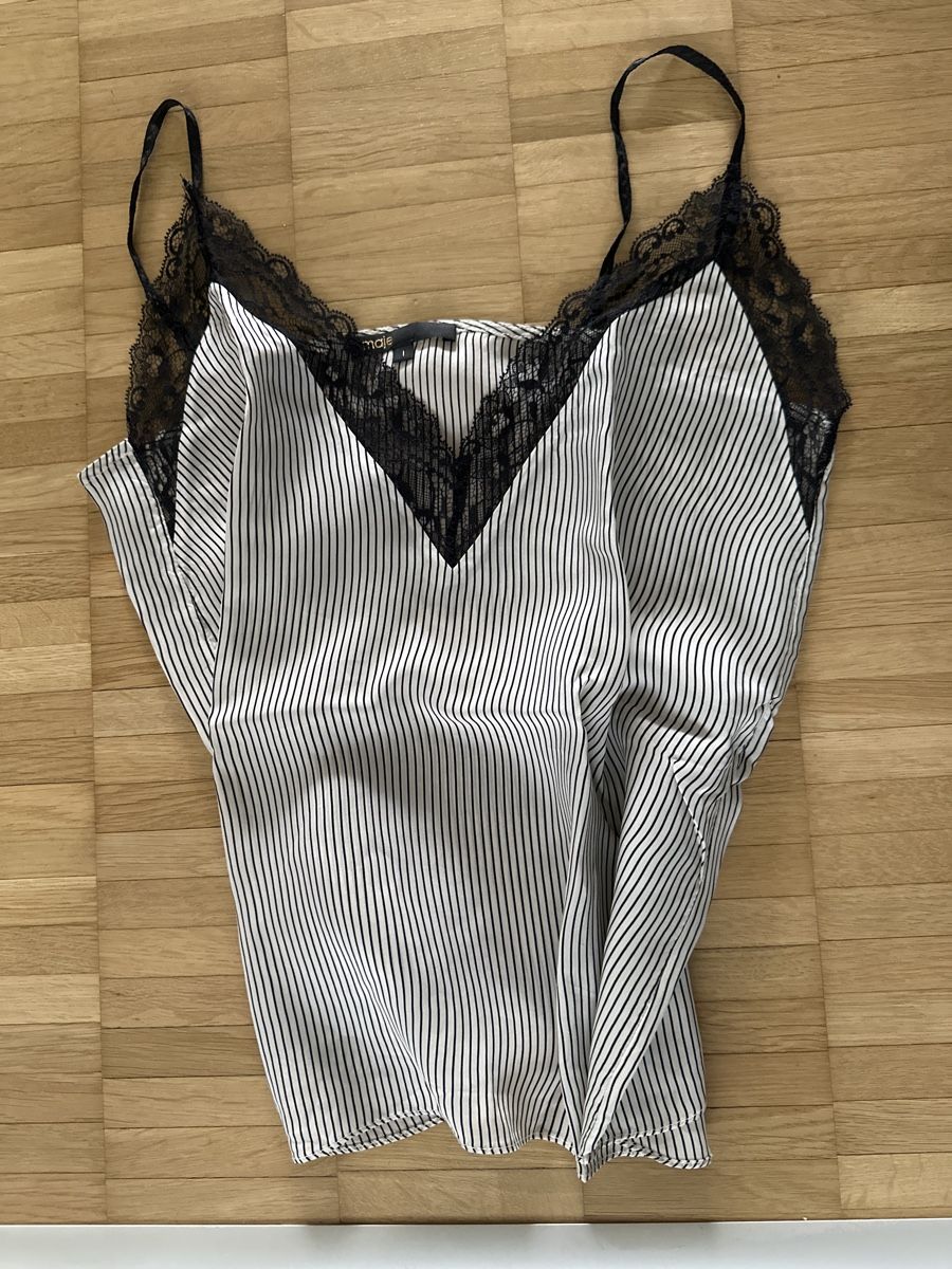 Maje Top: MAJE Top schwarz-weiss, mit Spitzen, NEU – Nuovo (secondo la descrizione) da Dübendorf venduto da Bella1177 4