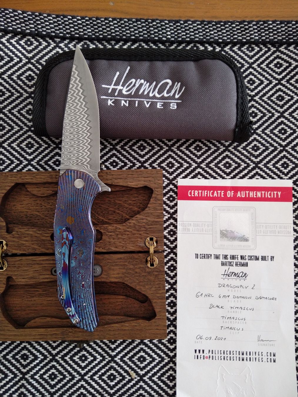 Accessori: Herman Knives Dragonfly 2 Messer – Nuovo e nell'imballaggio originale da Tafers venduto da JP911