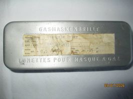 Militär Gasmaskenbrille Aludose