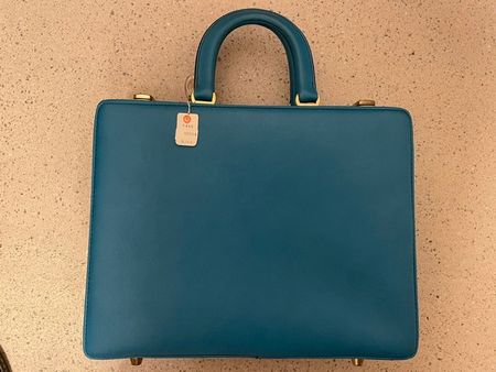 Vintage türkis farbener Beauty Koffer - SWISS MADE