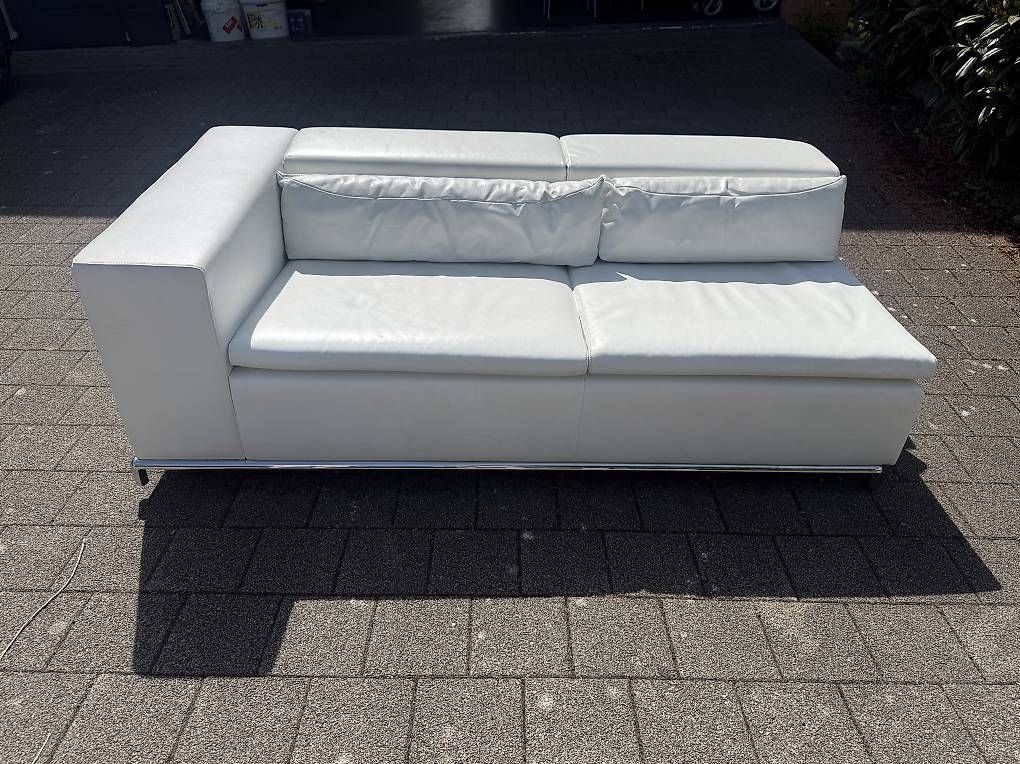 De Sede Divani: de Sede DS-7 Ledersofa weiss, 2-teilig – Usato da Liestal venduto da SwissChris4410