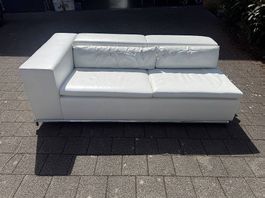 de Sede DS-7 Ledersofa weiss, 2-teilig