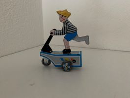 Rollerfahrer mit Uhrwerk + Schlüssel neu + OVP 180