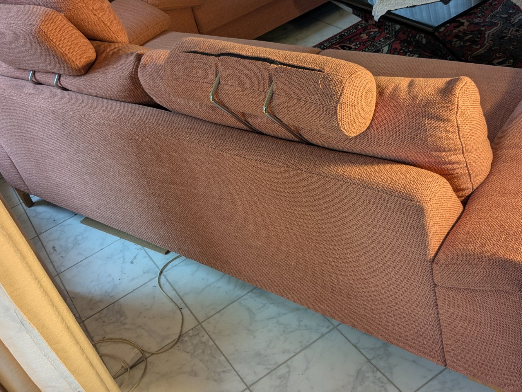 Livique Divani: 3er Sofa lachsfarbig 223cm lang – Usato da Giffers venduto da agu25 5