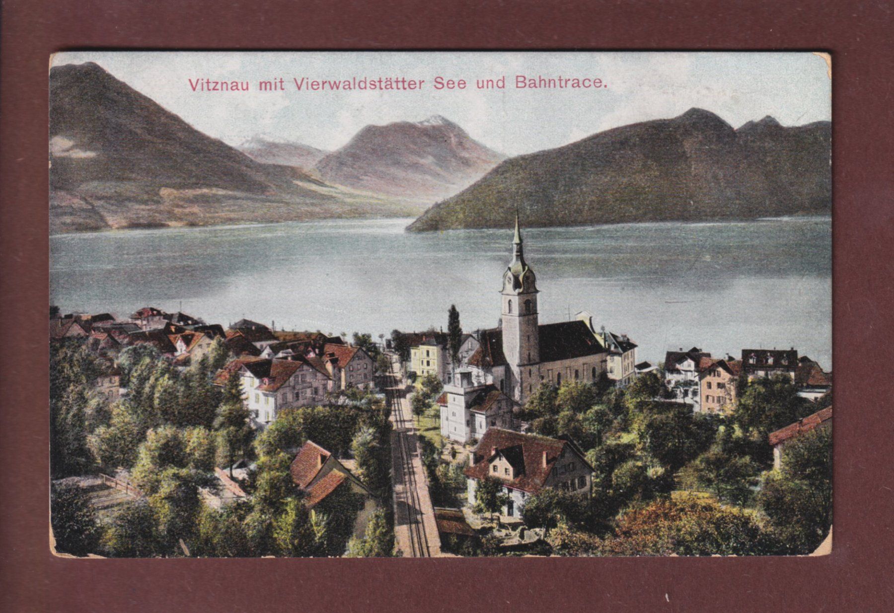 Cartoline postali: VITZNAU - Bahntrace – Usato da Pully venduto da nicecards