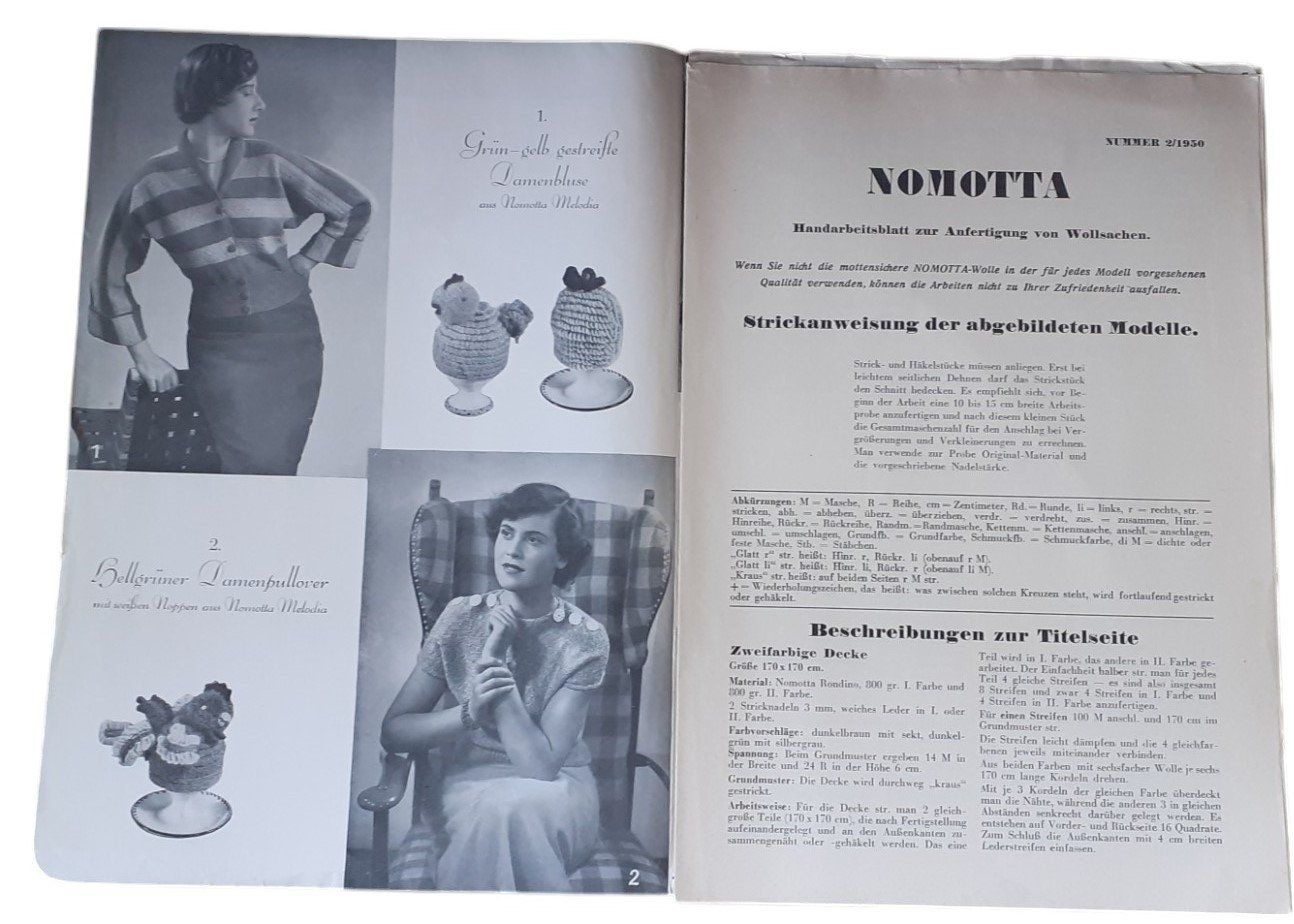 Riviste & Magazine: Strickanleitung - NOMOTTA Magazin 2/1950 – Usato da Mörschwil venduto da wunderkiste44 1