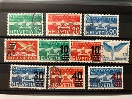 Flugpost 1932/38, Kat. F16-25, gestempelt, KP 265.--
