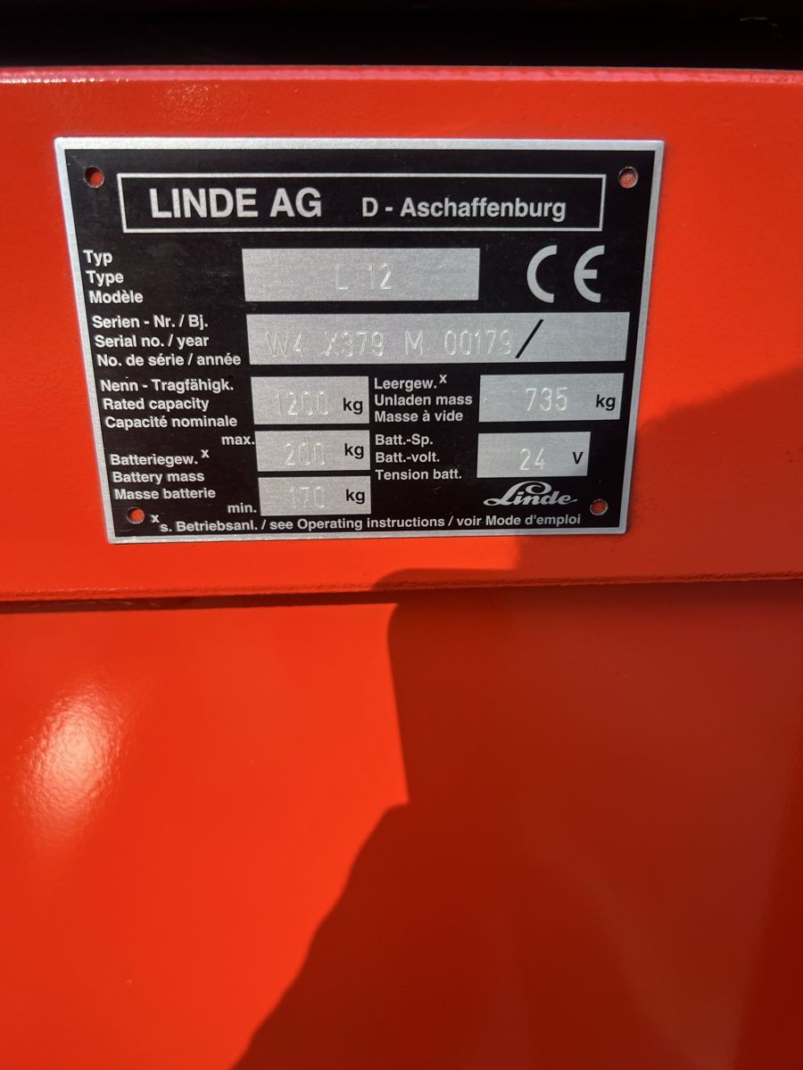 Linde Chariots à fourches & chariots élévateur: Linde L12 Deichselstapler – D'occasion à Schaffhausen par Forklift24 3
