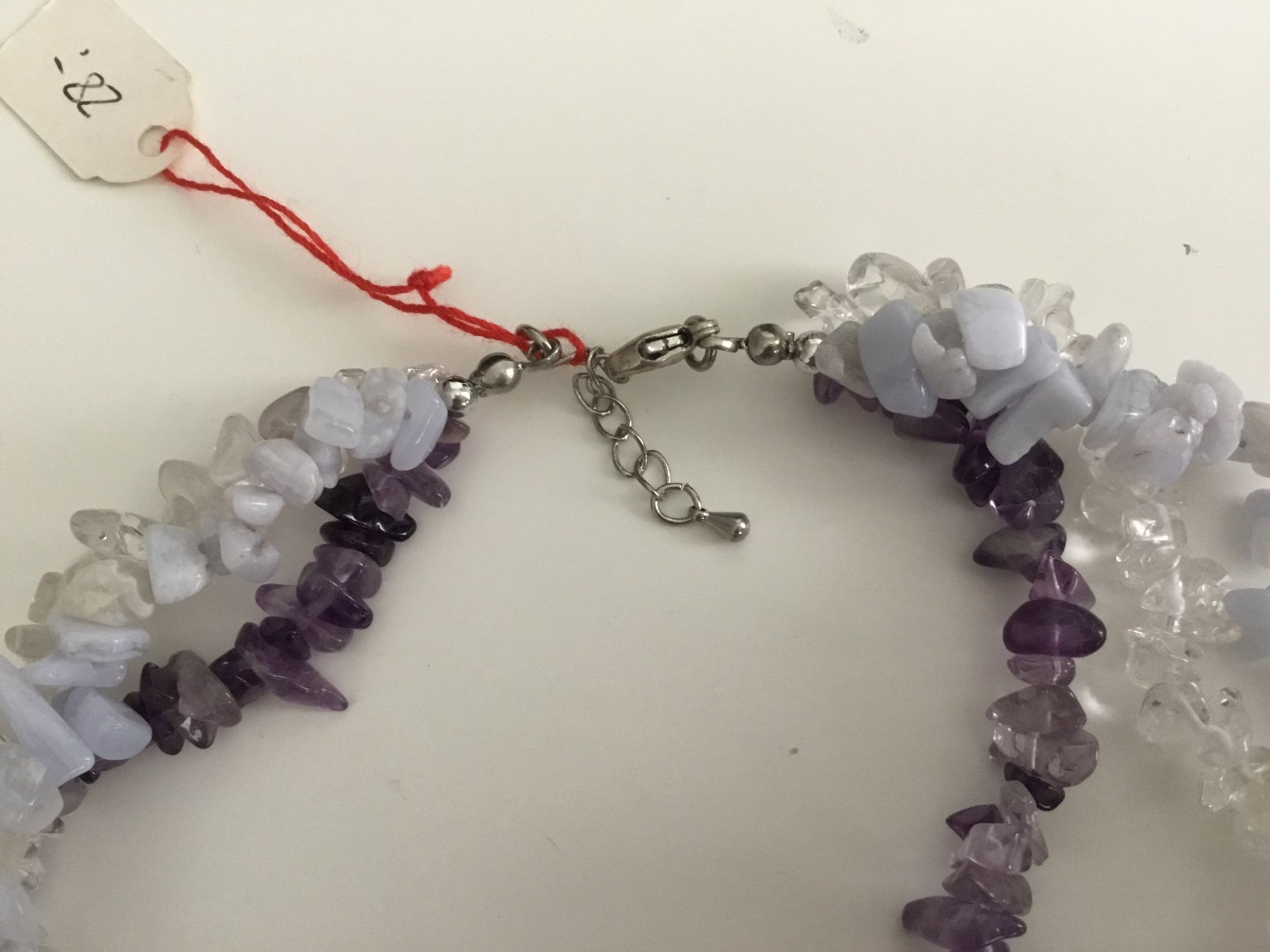 Minerali & Pietre curative: Halskette Bergkristall, Amethyst und Chalcedon – Nuovo e nell'imballaggio originale da Doppleschwand venduto da lapis106 3