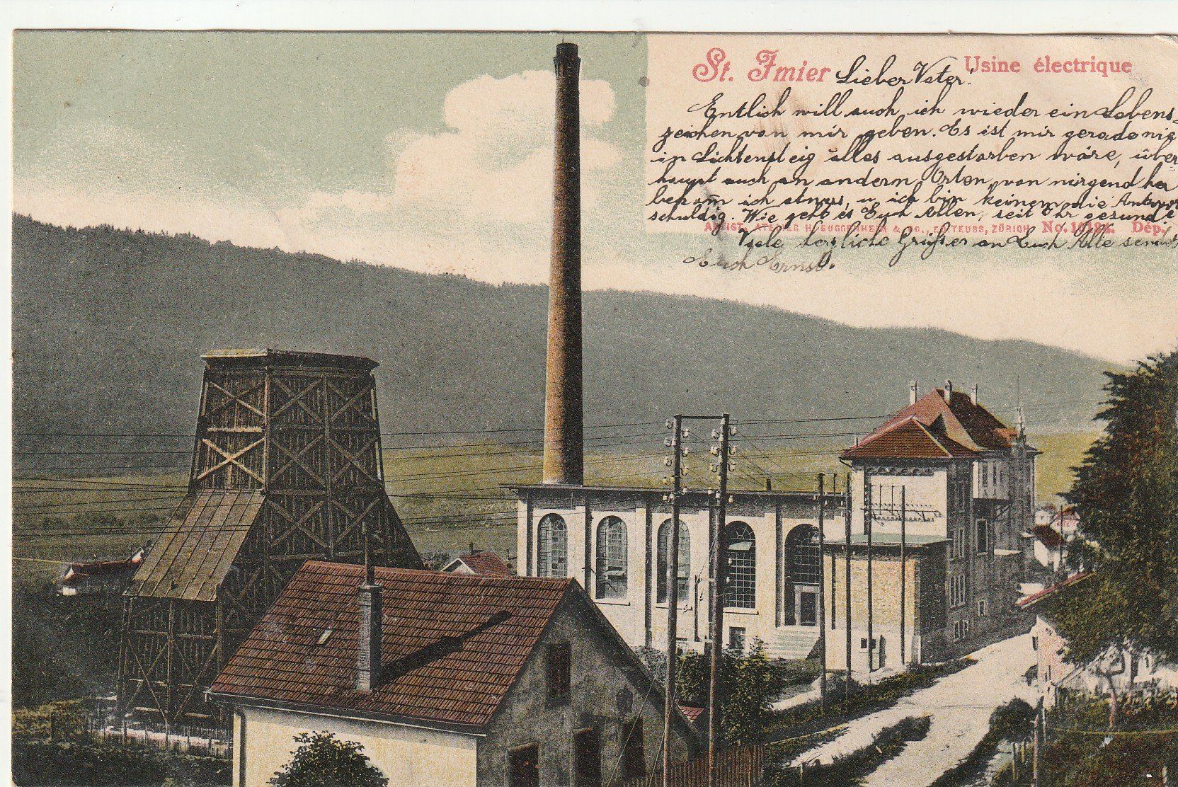 Cartoline postali: Ansichtskarte St.Imier Usine électrique 1905 – Usato da Rupperswil venduto da Ema10
