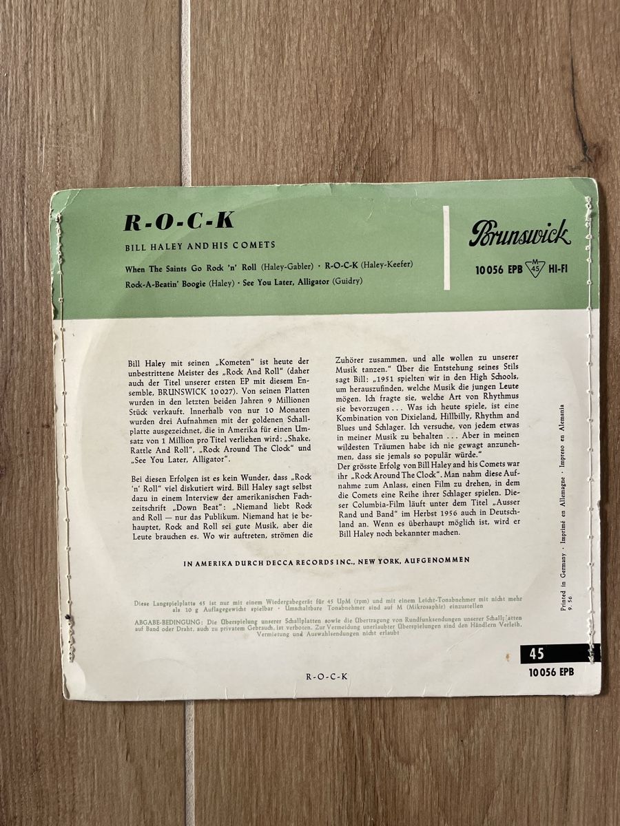 Schallplatten: Vinyle - Bill Haley and his Comets - 4 titres – Gebraucht aus Lonay von ju-71 1