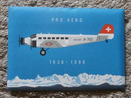 SWISSAIR Pro Aero 1938 1988 Genf Samedan Agno Nordpol USA