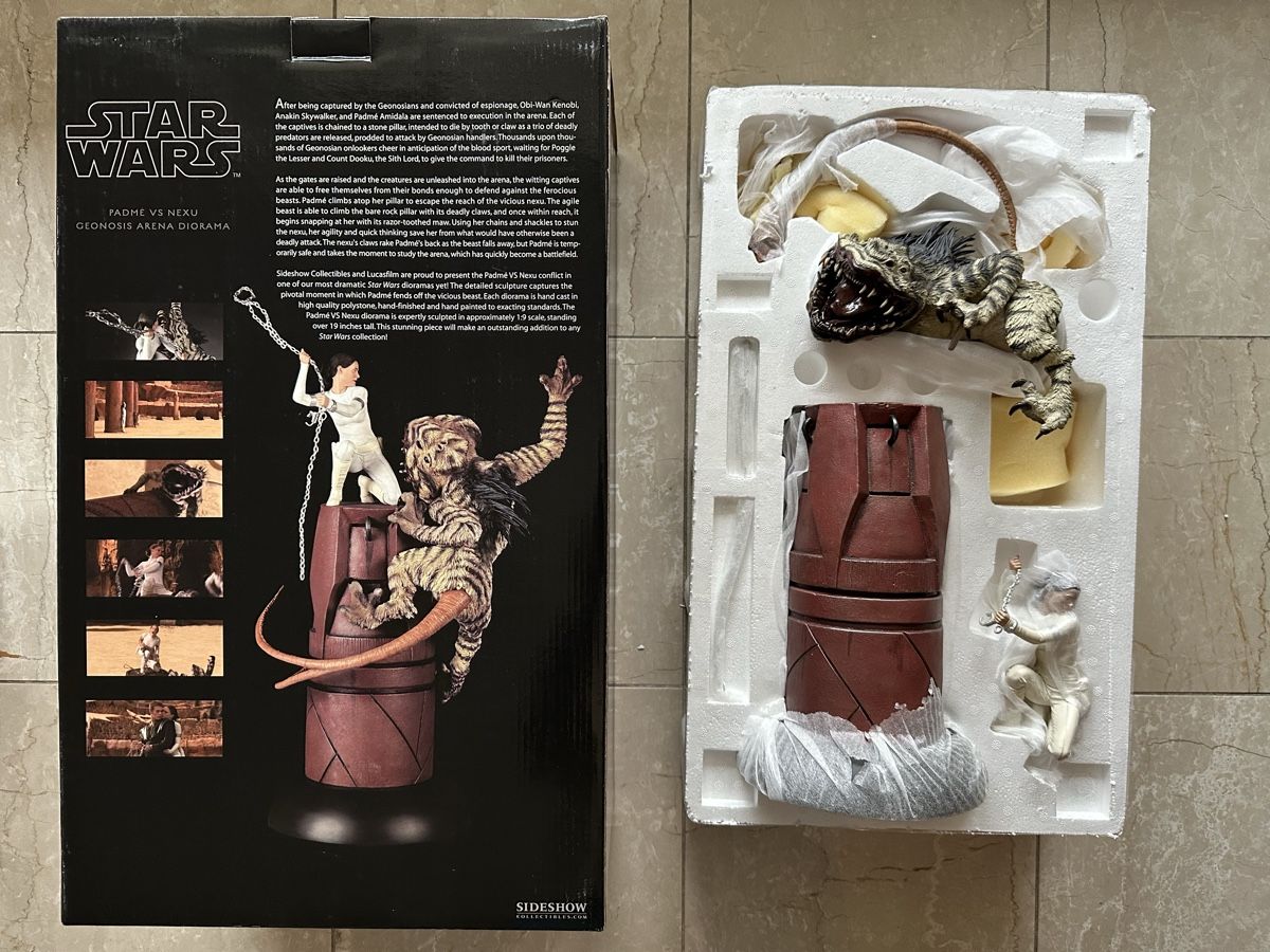 Giocattoli: Sideshow Padme vs Nexu diorama édition limitée à 750 – Nuovo e nell'imballaggio originale da Sion venduto da BricEnBroc 1