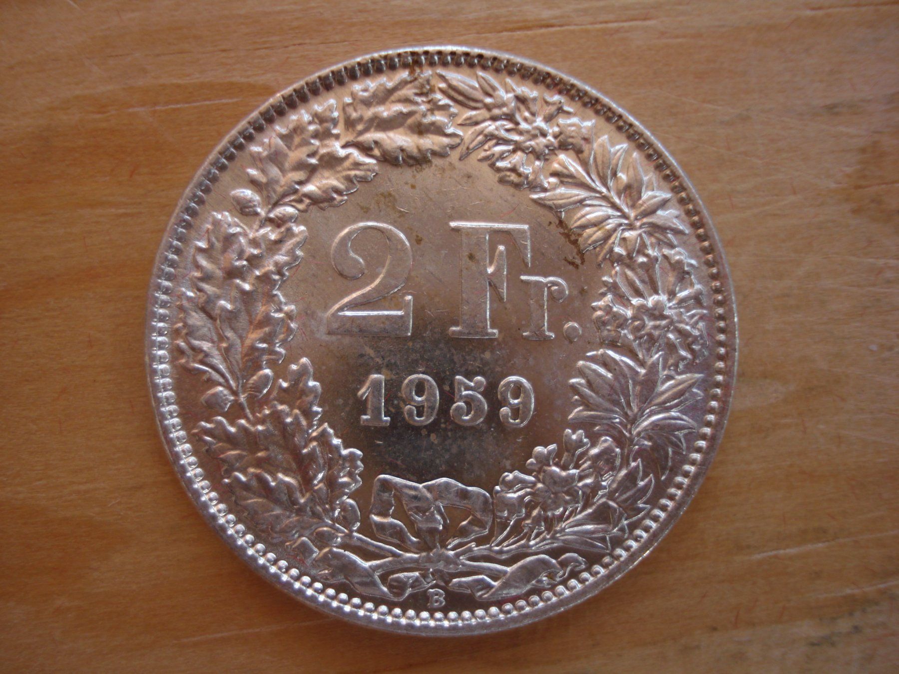 Alle Münzen: (C1) 2 Franken 1959 STGL – Gebraucht aus Erlach von Net-Coins