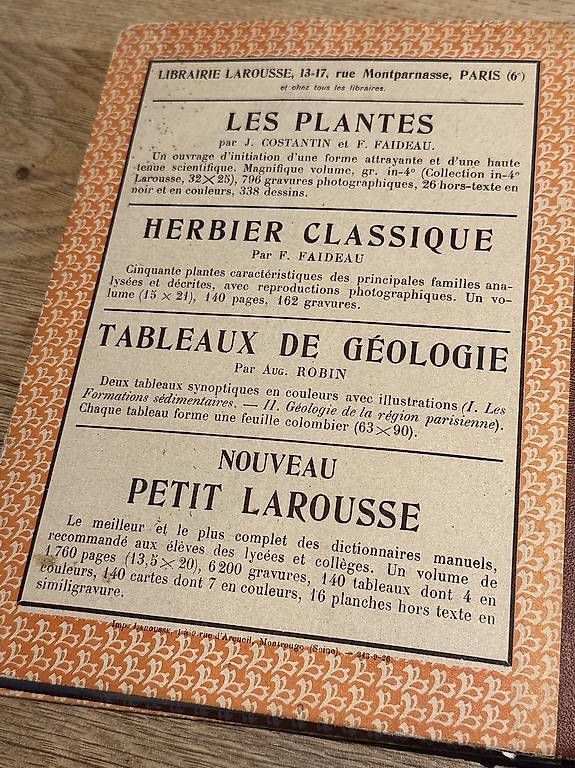 Bücher: Botanique élémentaire Larousse 8ème édition  – Gebraucht aus St-Maurice von Gbarman 1