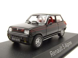Renault 5 Alpine 1977-1981 schwarz / rot      1:43 von NOREV