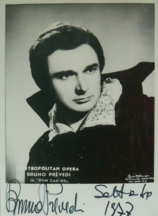 Bruno Prevedi (19281988) Opernsänger Autogramm Kaufen auf Ricardo