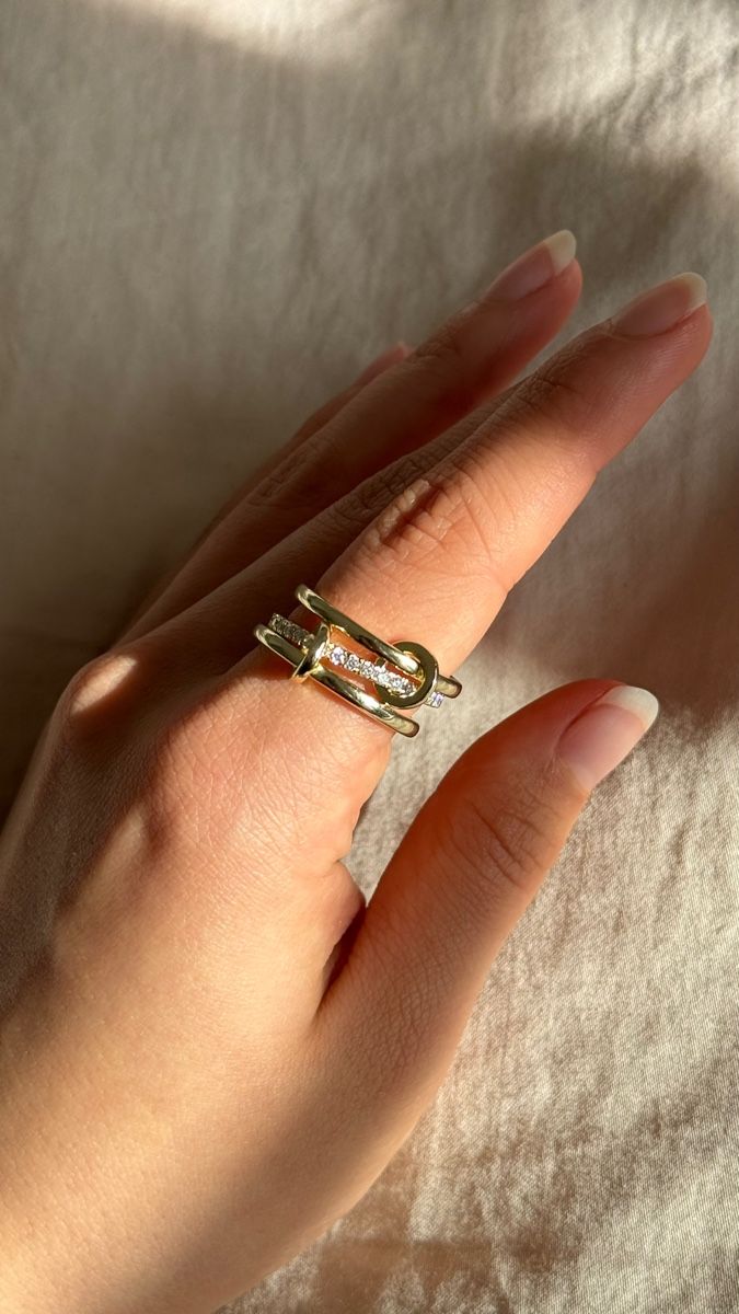 Anelli: Ring Gold trinity - 925 Silber vergoldet – Nuovo e nell'imballaggio originale da Neerach venduto da irasan 1