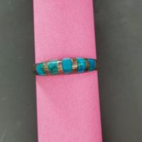 Vintage, Silberring mit Türkis, Gr. 51