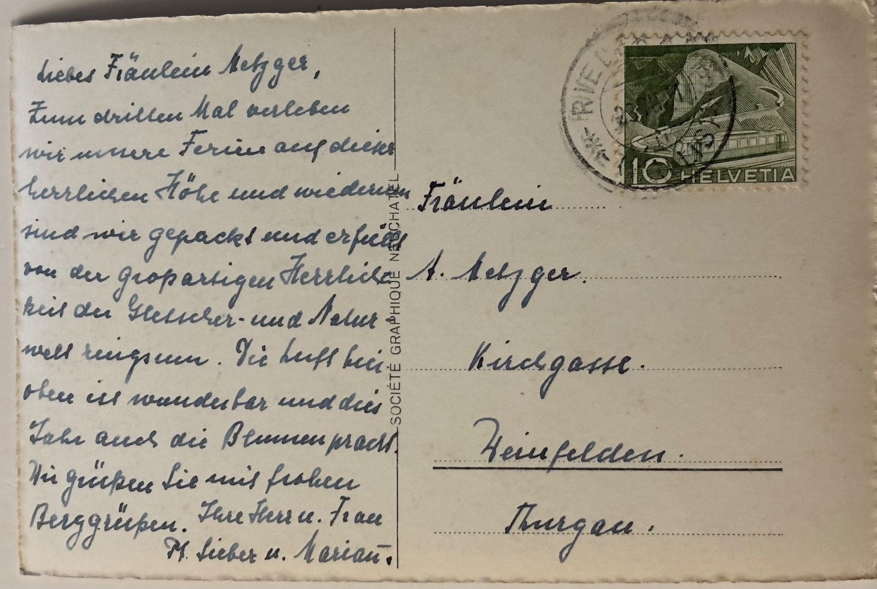 Cartoline postali: Rieder Furka und Aletschgletscher – Usato da Frauenfeld venduto da Merk52 1