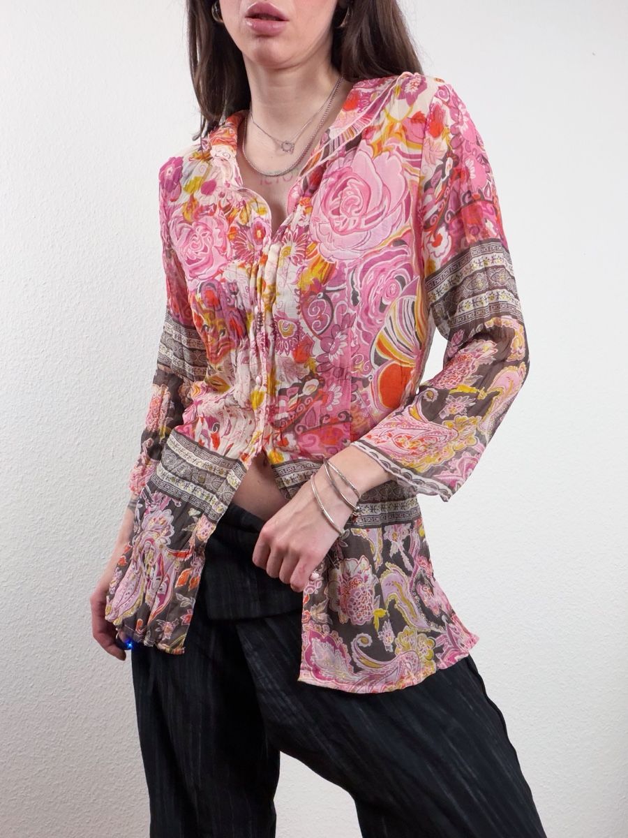 Chemisiers: Chiffon Blouse floral print size S – D'occasion à Knonau par Grapesvintage