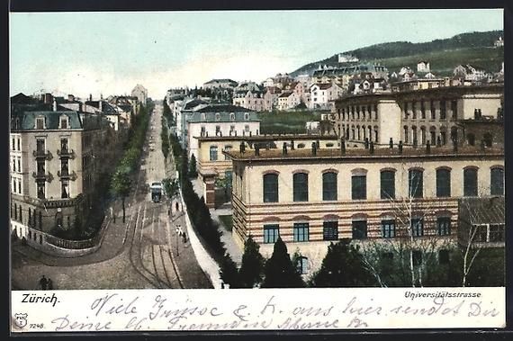 Cartoline postali: Zürich, Universitätsstrasse mit Strass – Usato da Berlin venduto da bartko-reher
