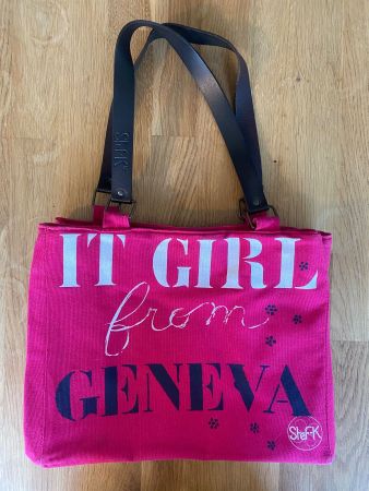 Sac tote rose "IT GIRL from GENEVA"