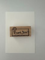 Rubber Stamp Thank You Button Design Crafting New