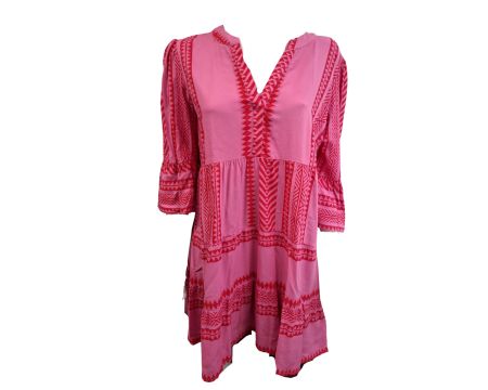 RAINBOW Leichtes Kleid rot-pink Gr. 42