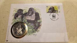 2002 Medallienbrief WWF Östlicher Flachlandgorilla
