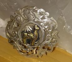 BROSCHE SILBER VERGOLDET 925 800