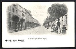 AK Basel, Blick in die Clara-Strasse