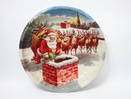 Metall Teller Weihnachtsmann Samichlaus neu Weihnachtsteller