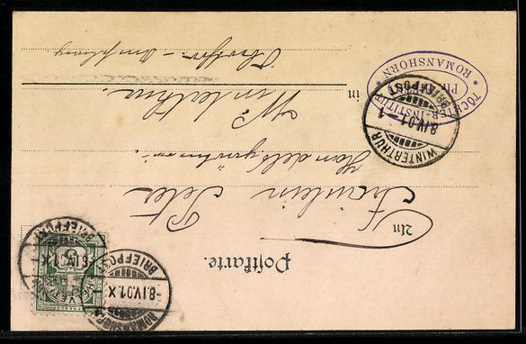 Cartes postales: AK Romanshorn, Institut Zollikofer, 1901 – D'occasion à Berlin par bartko-reher 1