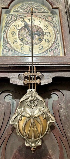 Montres: Prunkvolle Jugendstil-Wanduhr mit Halbstundenschlag – D'occasion à St. Niklausen LU par Seepferd11 3