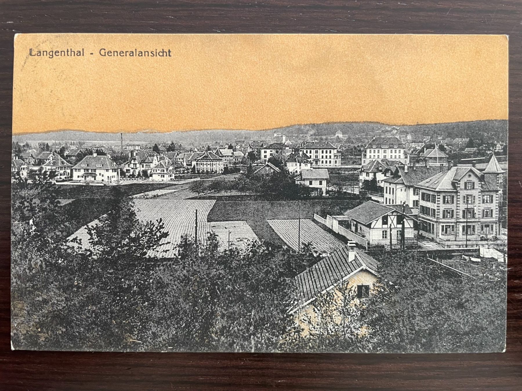 Cartoline postali: LANGENTHAL Generalansicht, 1918 – Usato da Wald ZH venduto da TLILEF