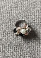 Superbe bague fleur / grappe fantaisie – Perles et cristaux