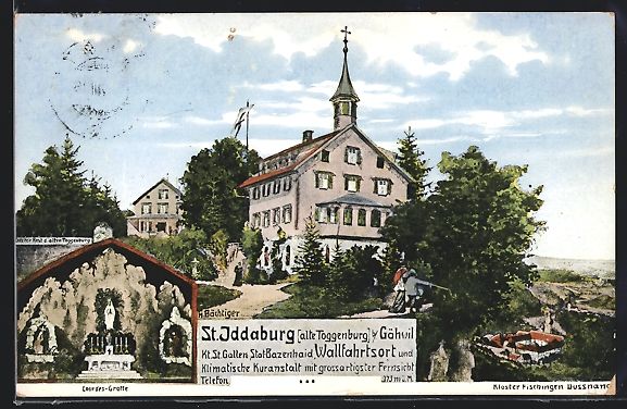 Cartoline postali: St. Iddaburg /Gähwil, Kloster, alte Tog – Usato da Berlin venduto da bartko-reher