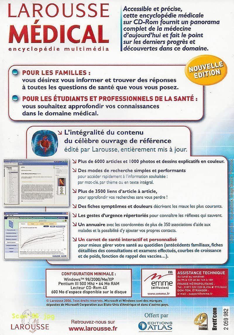 CD & DVD vergini: Larousse médical encyclopédie multimédia – Nuovo (secondo la descrizione) da Neuchâtel venduto da Dualseele 1
