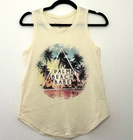 Sommer Tank Top mit Palmen Print, Grösse XS