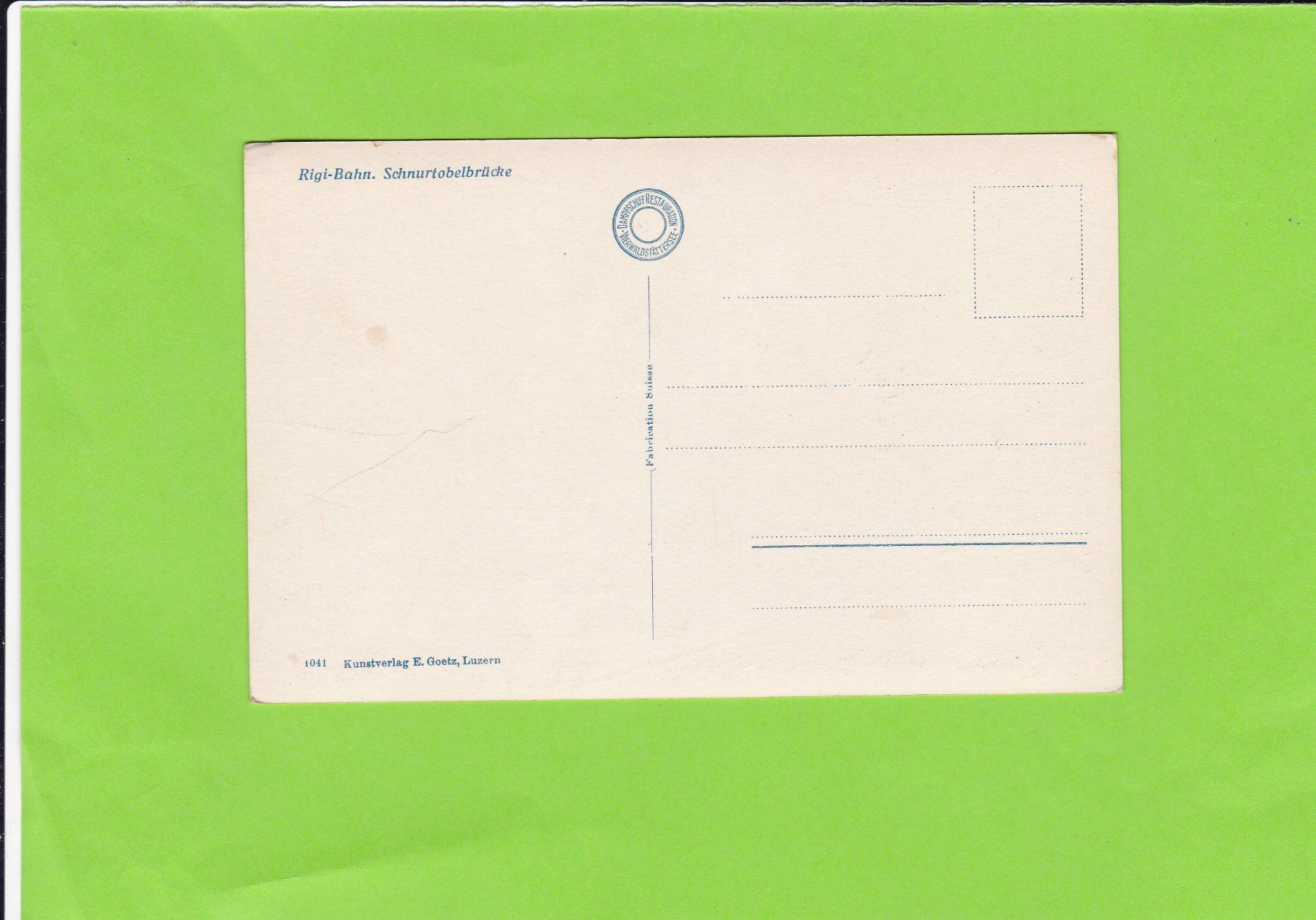 Cartoline postali: Rigi Bahn auf der Schnurtobelbrücke – Usato da St. Peterzell venduto da neckertal 1