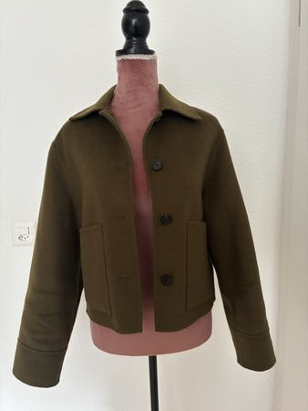 COS Jacke Wolle Mix Olivgrün Grösse XS Neu mit Etikett